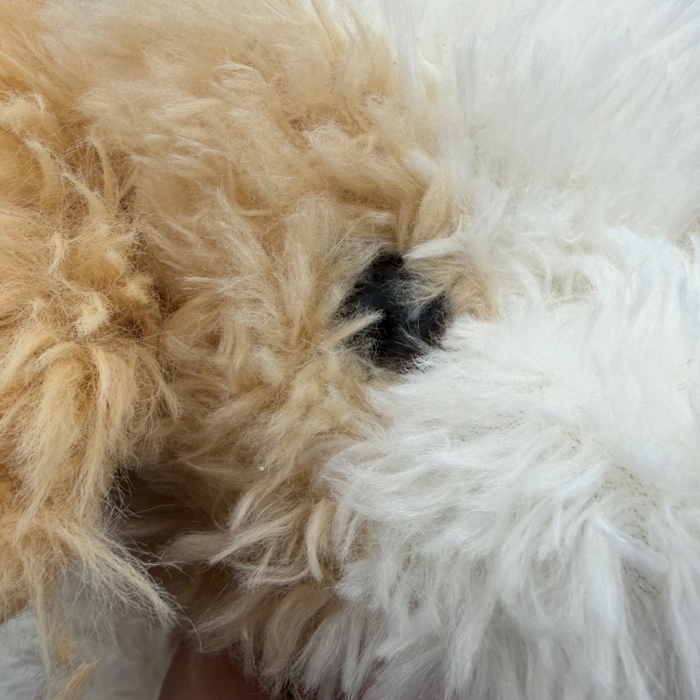 FAO Schwarz Plush Puppy Dog White Tan Floppy Ears Weighted Stuffed Animal 924 - Picture 11 of 13